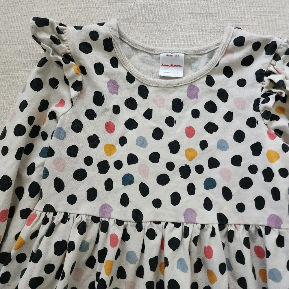 Hanna andersson paint polka dot dress 5t PLAY